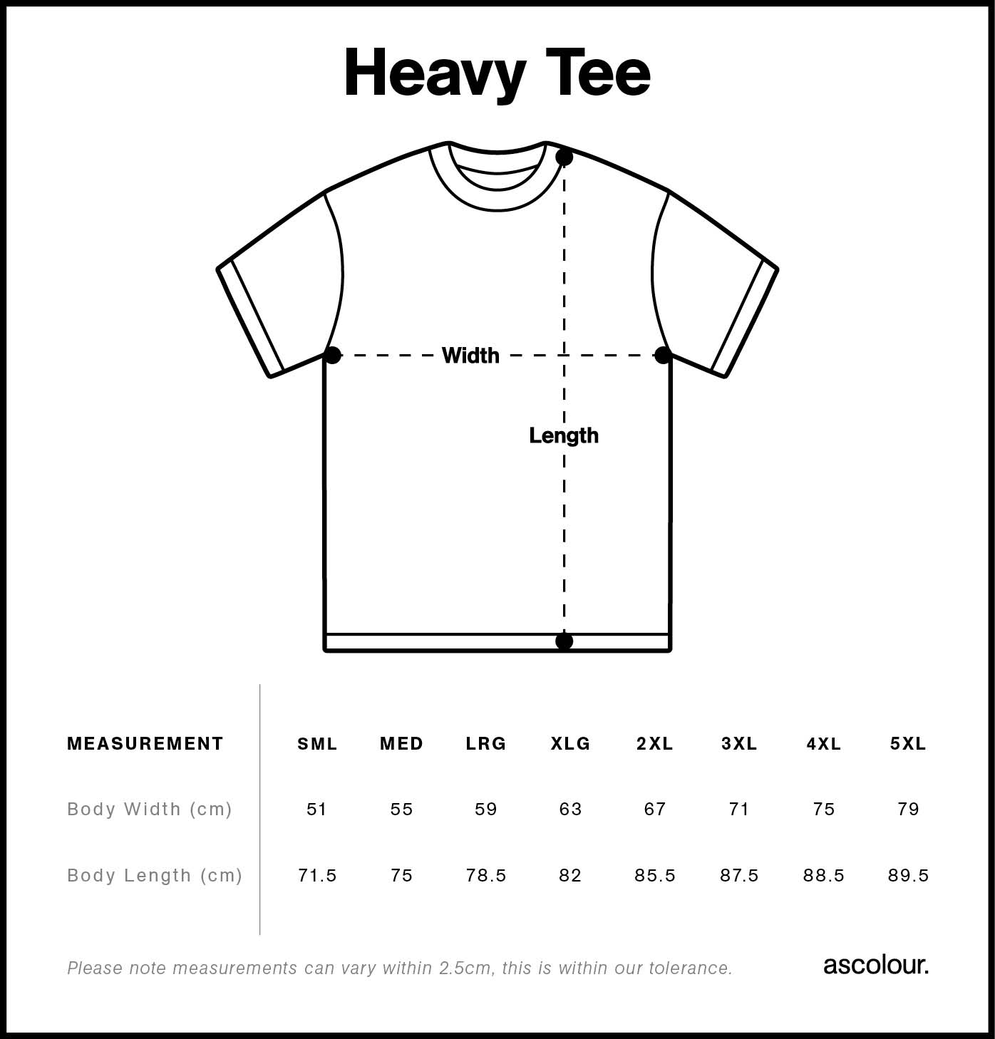 AS Colour - Heavy Tee - 5080