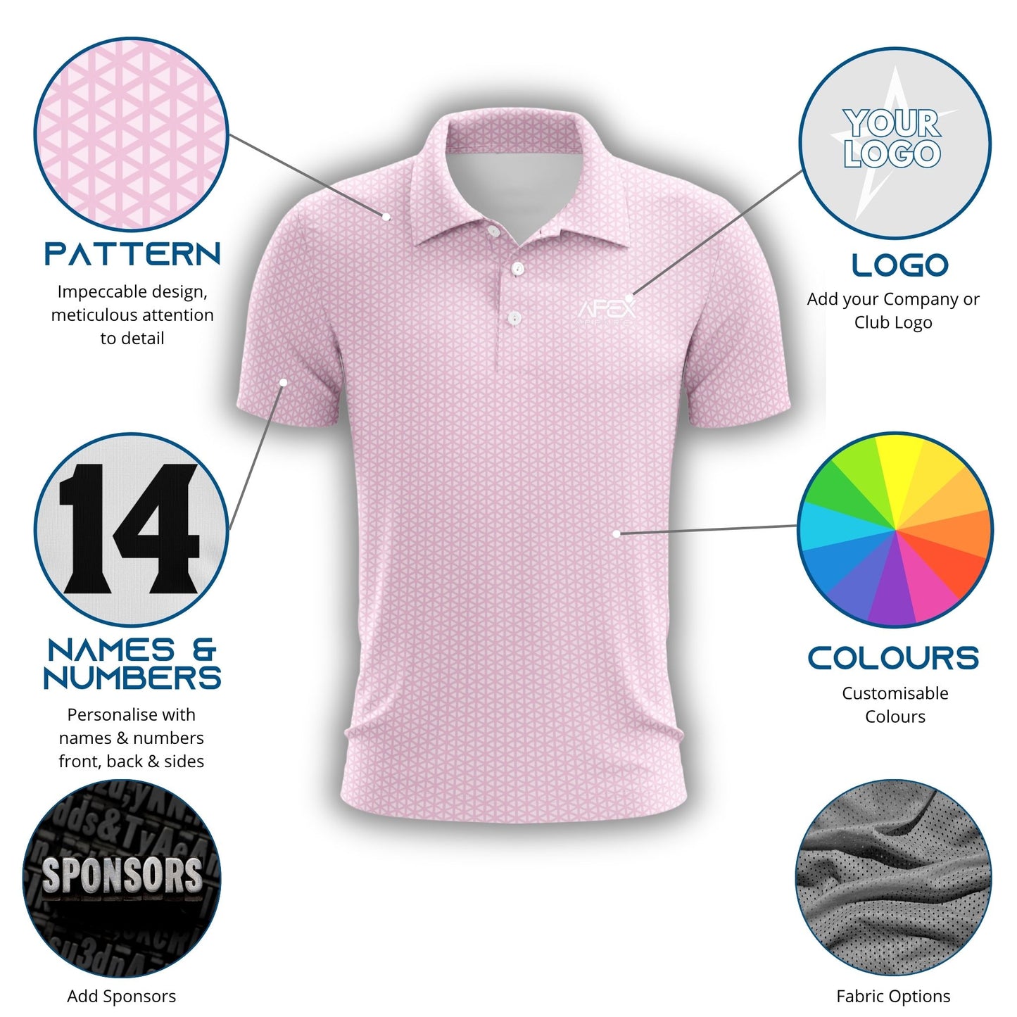 008 - Design Your Own Golf Polo Shirt