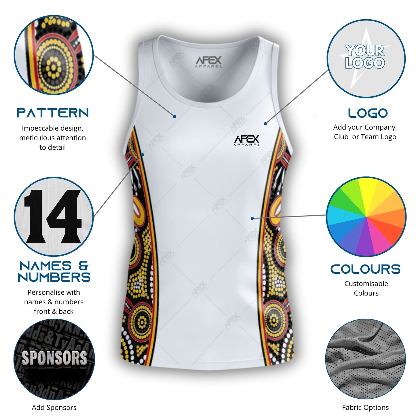 Indigenous 004 - Design Your Own Singlet