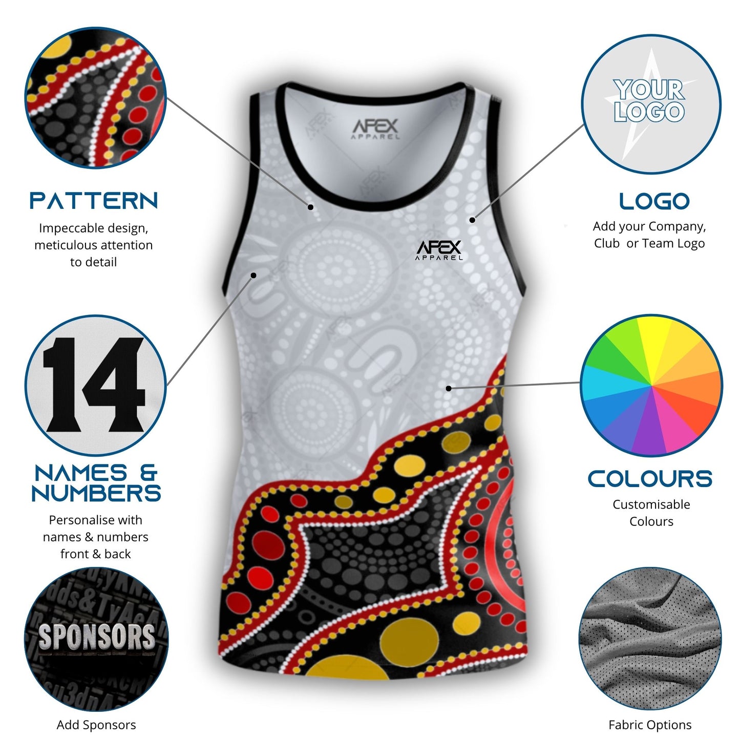 Indigenous 007 - Design Your Own Singlet
