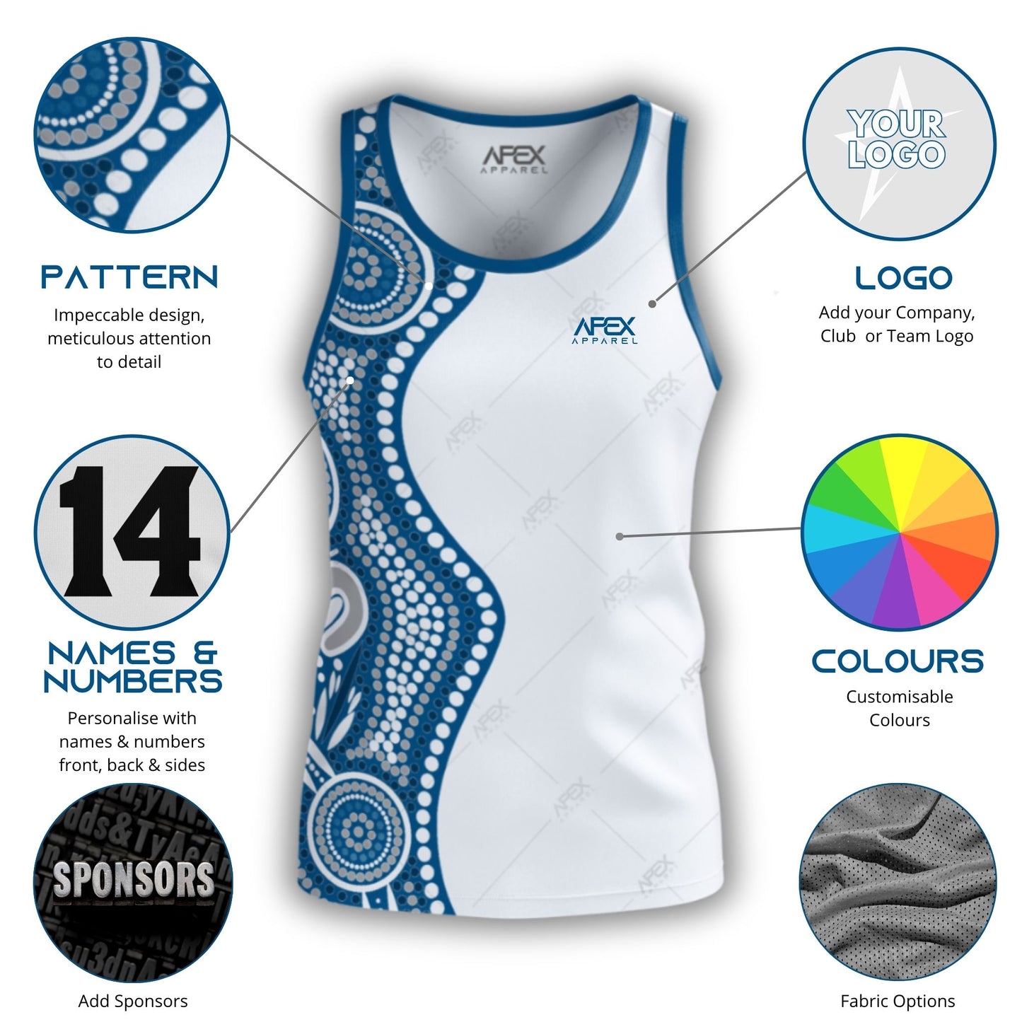 Indigenous 010 - Design Your Own Singlet