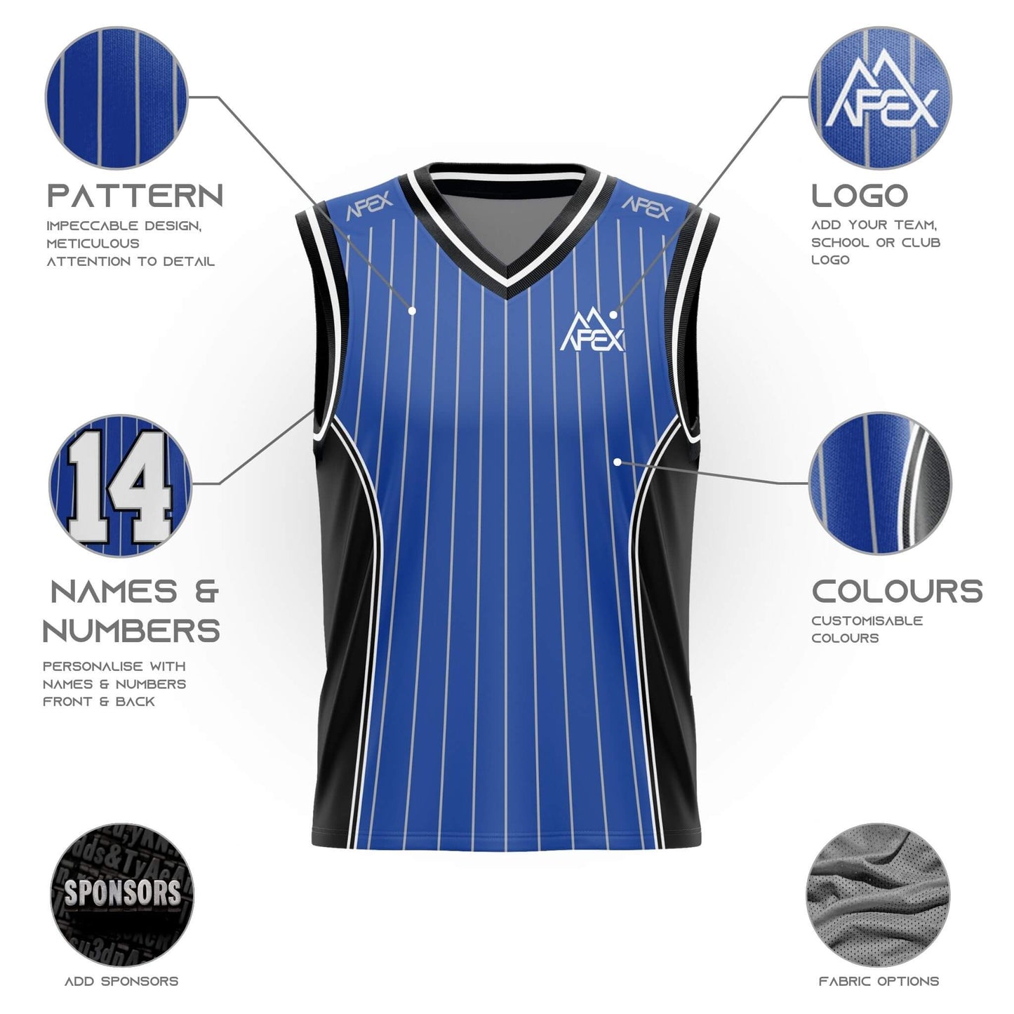 Custom Reversible Basketball Jersey - Stealth