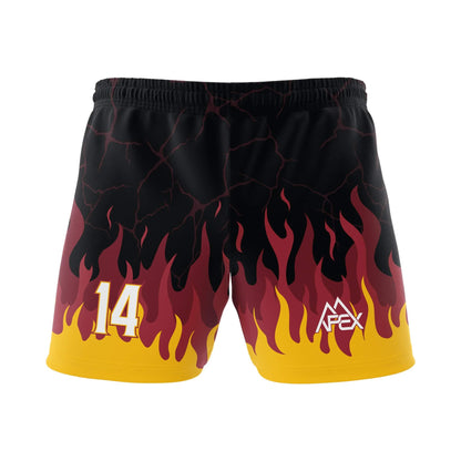Custom Basketball Reversible Training Shorts - Inferno