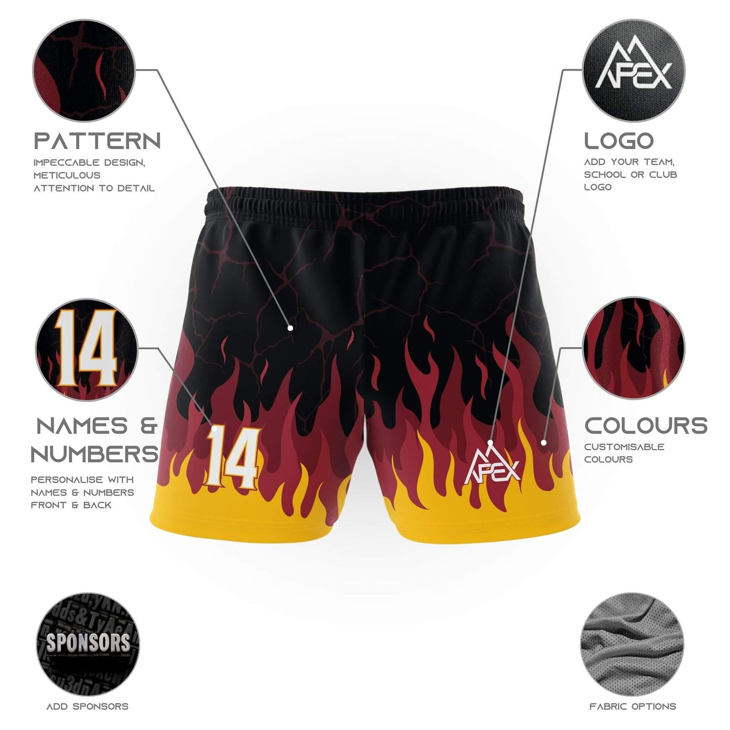 Custom Basketball Training Shorts - Inferno