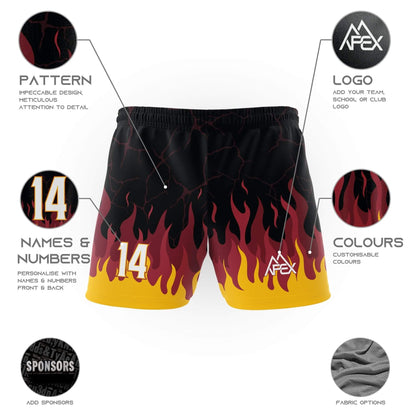 Custom Basketball Training Shorts - Inferno