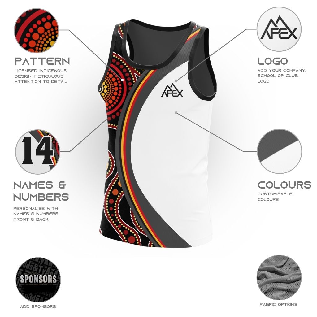 Custom Singlet - Indigenous 001