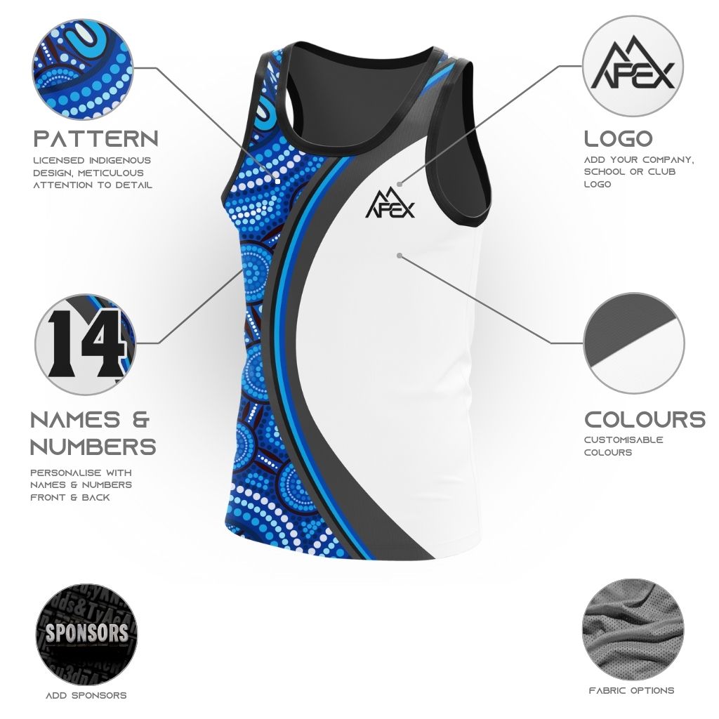 Custom Singlet - Indigenous 002