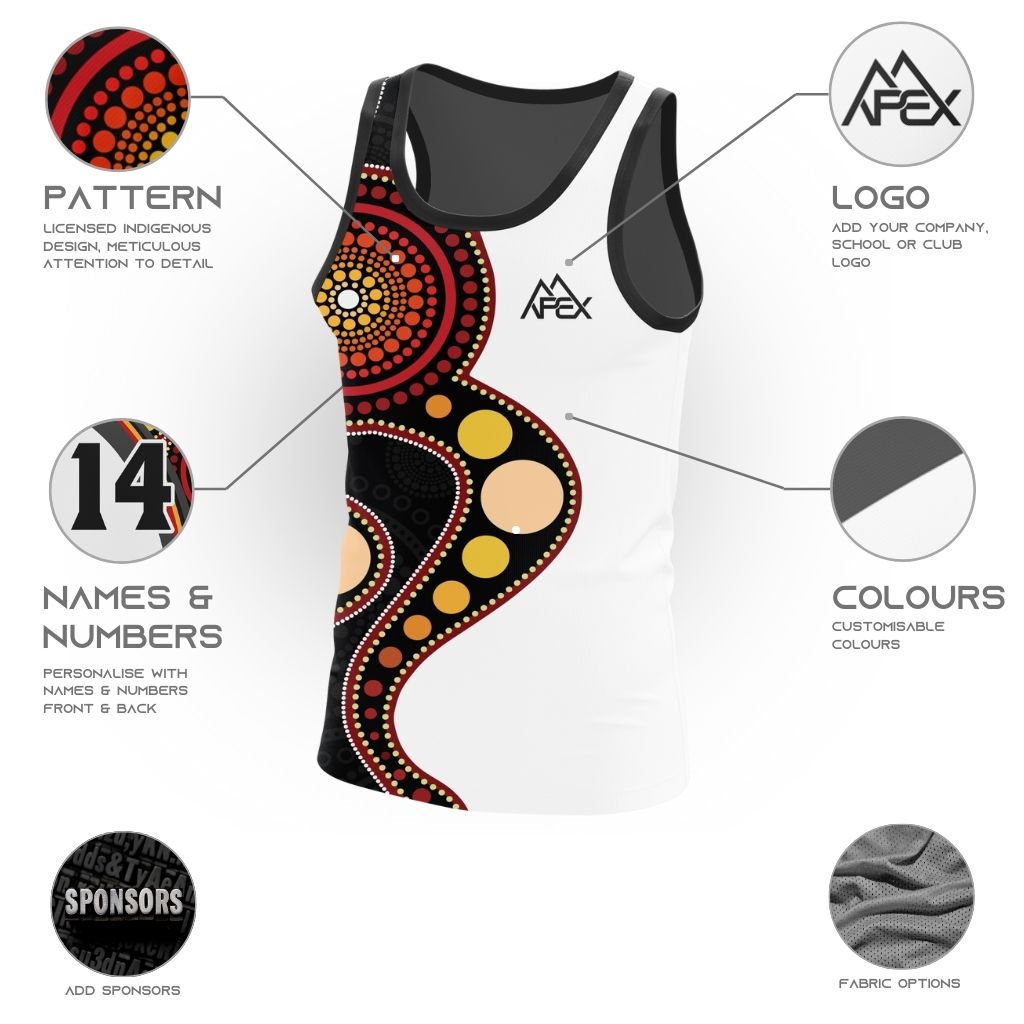 Custom Singlet - Indigenous 009