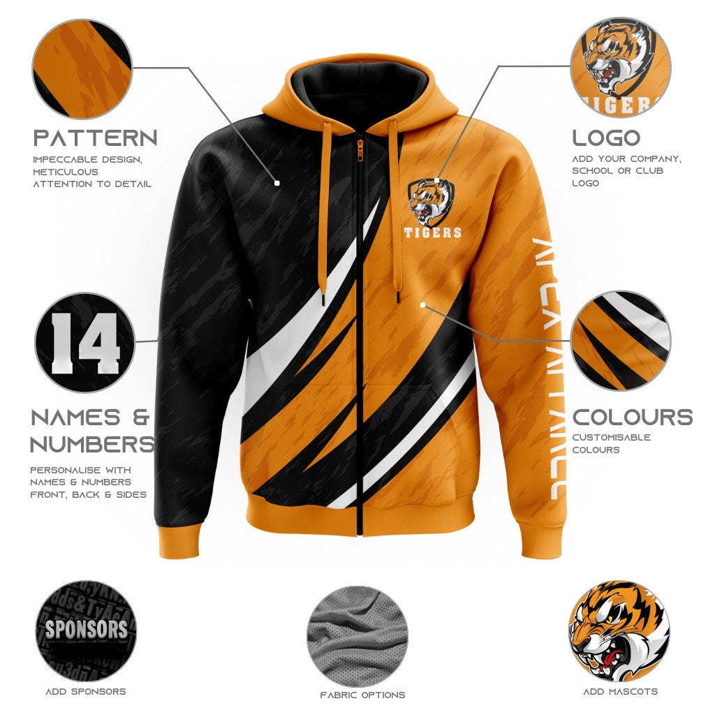 Custom Zip Hoodie - Blaze