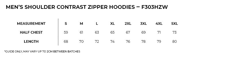 Men Shoulder Contrast Hi Vis Zip Hoodie - WORKWEAR - F303HZW
