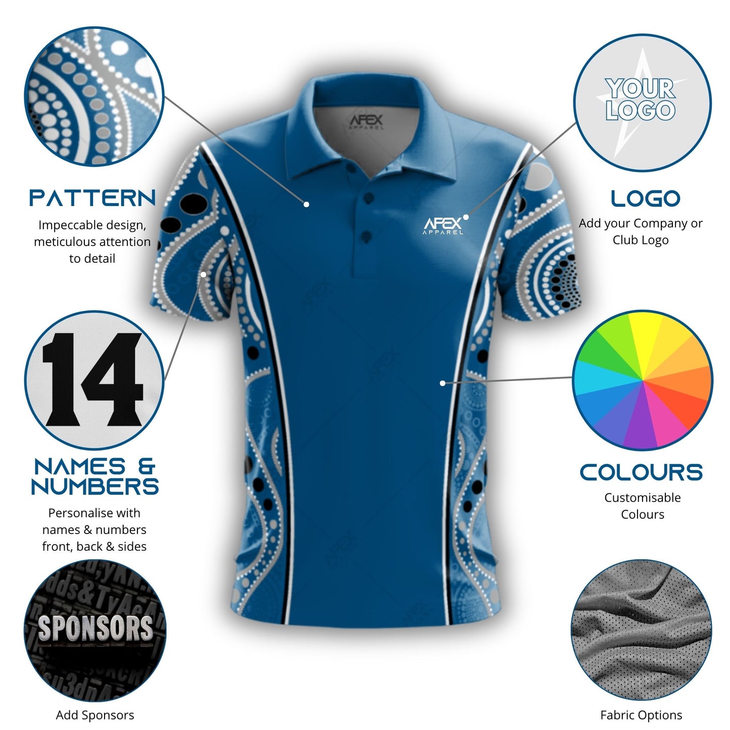 Indigenous 003 - Design Your Own Polo Shirt