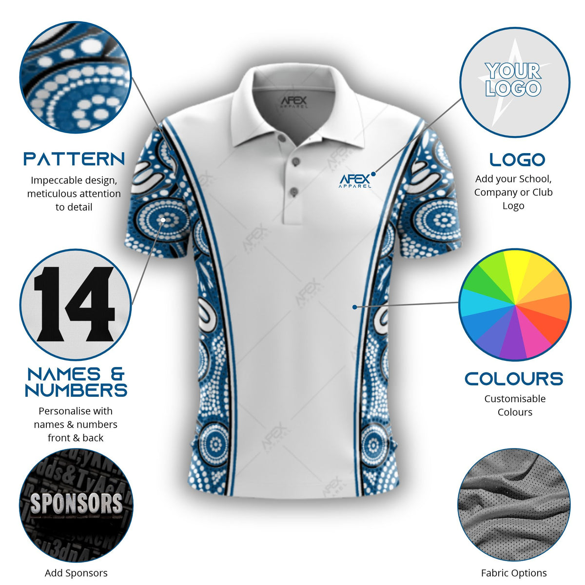 Indigenous 004 - Design Your Own Polo Shirt