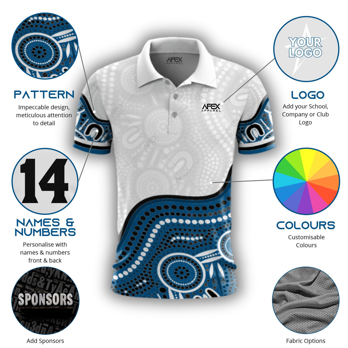 Indigenous 008 - Design Your Own Polo Shirt