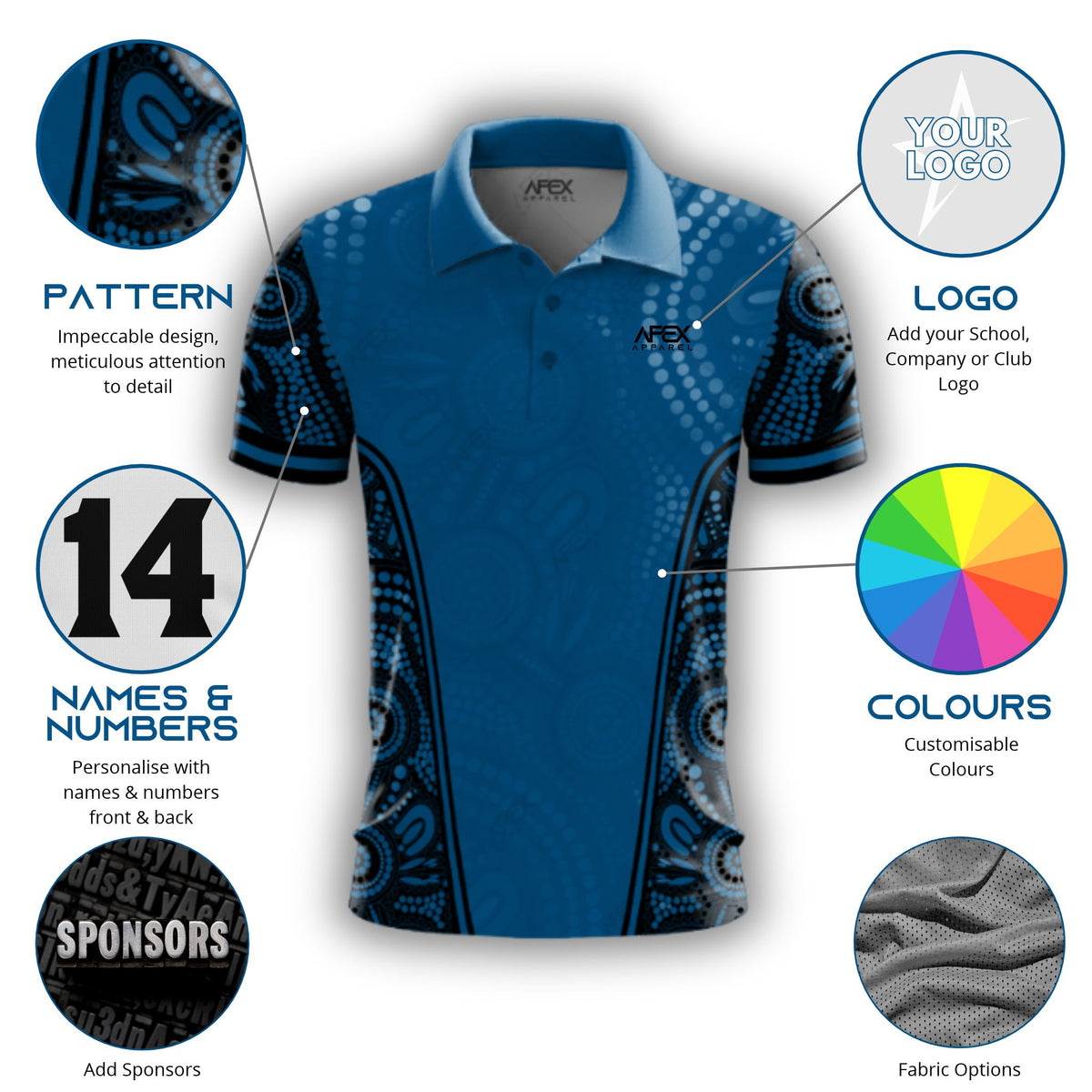 Indigenous 012 - Design Your Own Polo Shirt