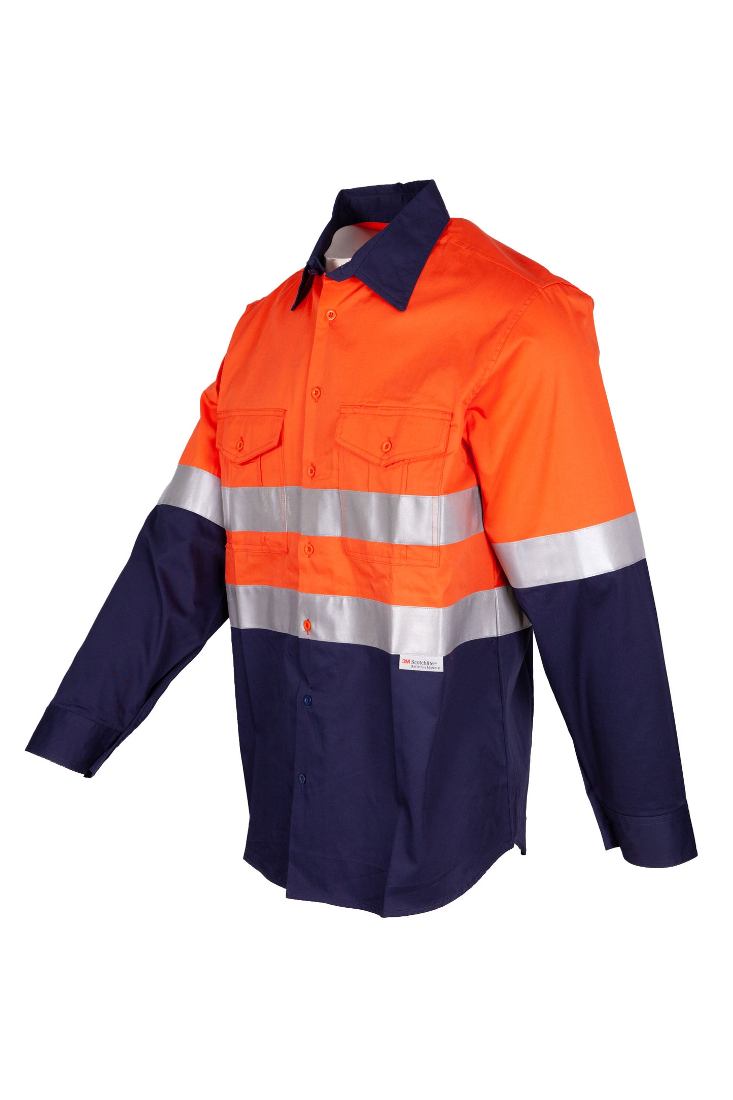 100% Combed Cotton Drill Long Sleeve Shirt - 3M - S007LP
