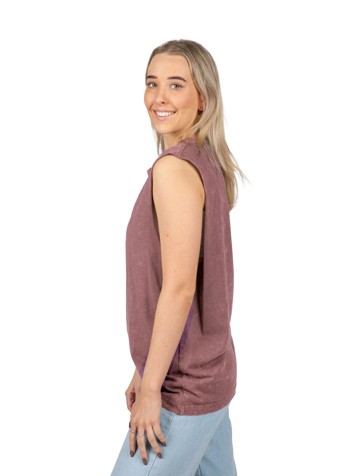 Custom 100% Cotton Women's Stone Washed Tank - T406LD