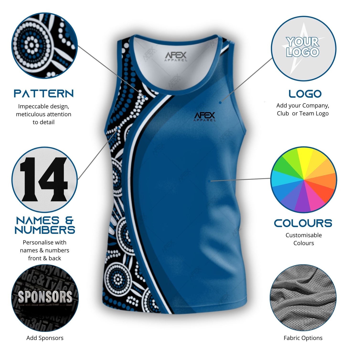 Indigenous 002 - Design Your Own Singlet