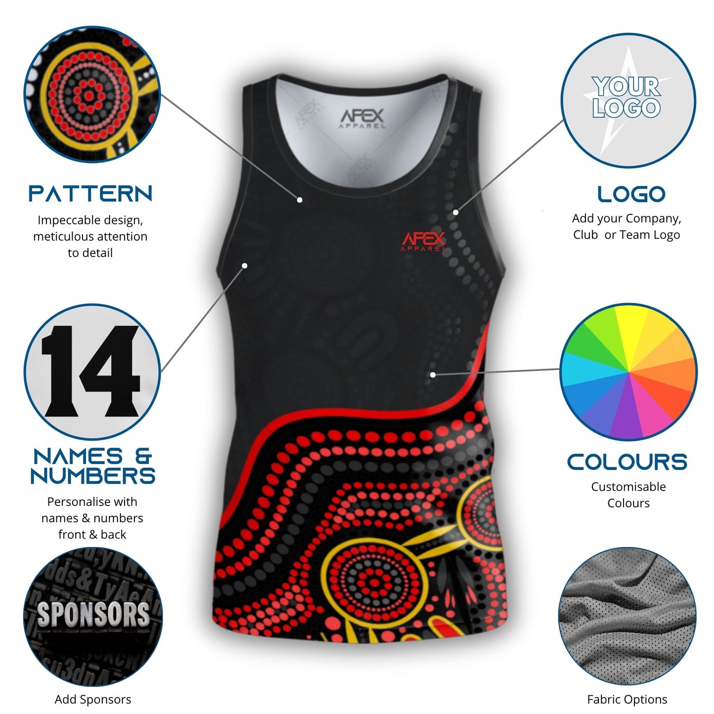 Indigenous 008 - Design Your Own Singlet