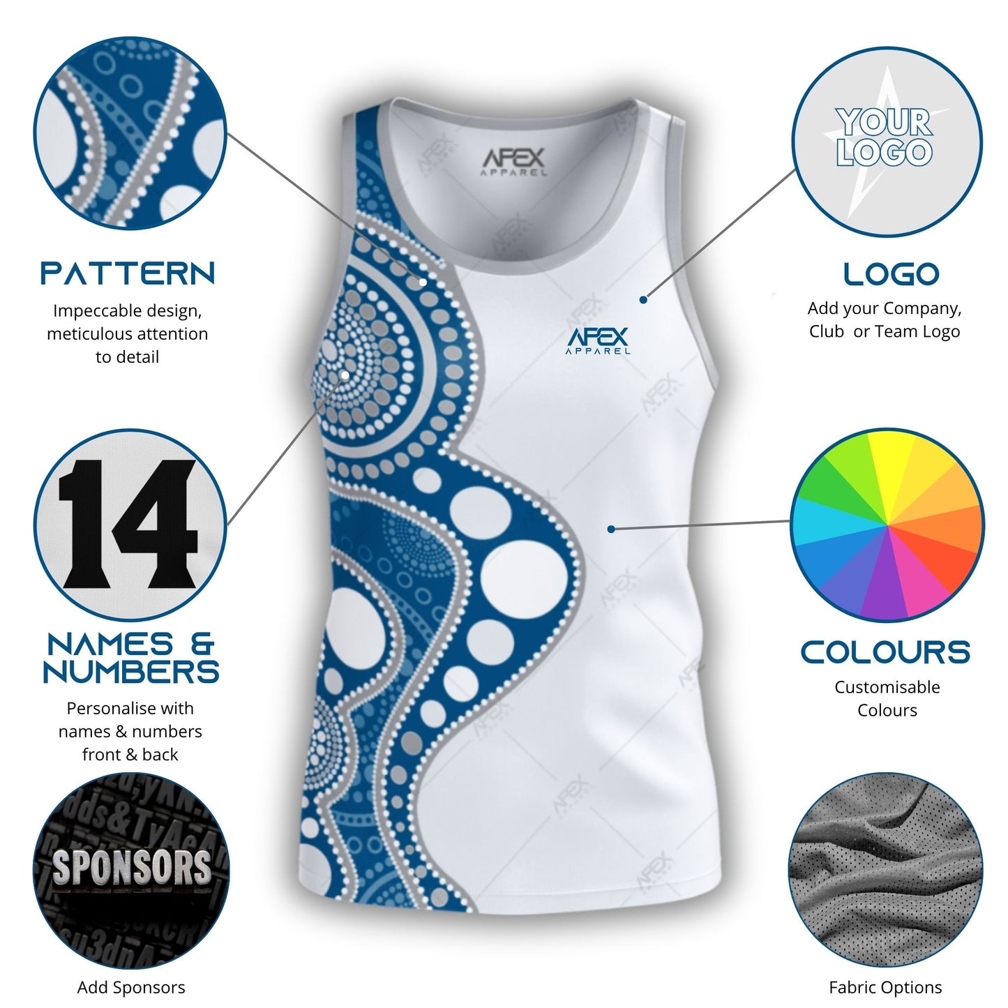 Indigenous 009 - Design Your Own Singlet