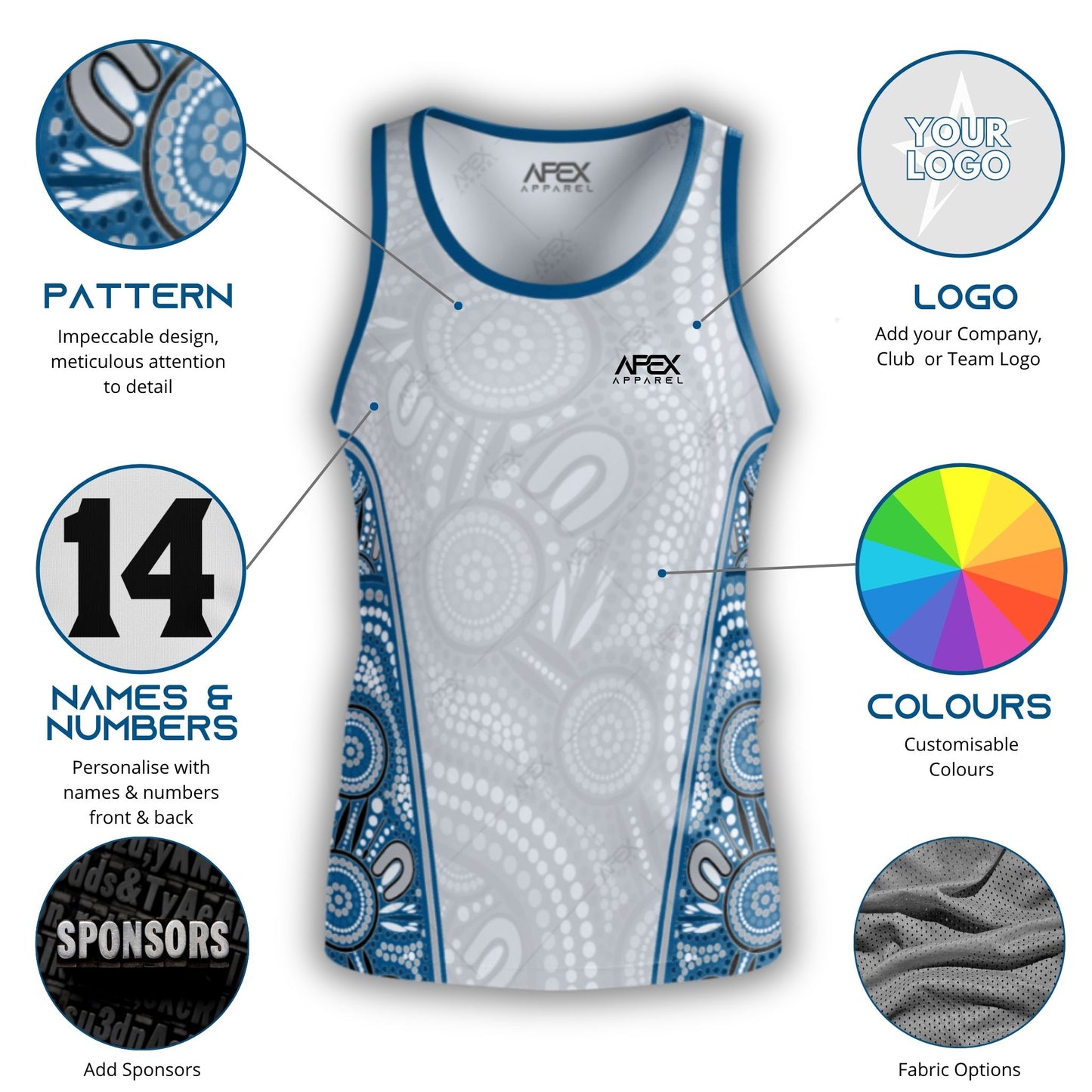 Indigenous 012 - Design Your Own Singlet