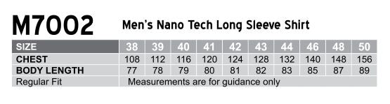 Benchmark - Men's Nano Tech Long Sleeve Shirt - M7002