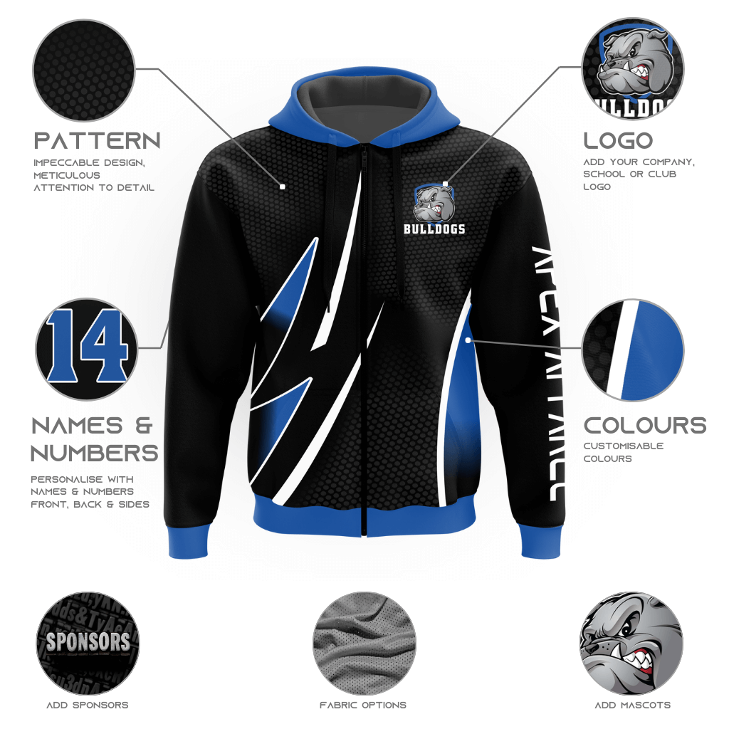 Sports Zip Hoodie for Clubs