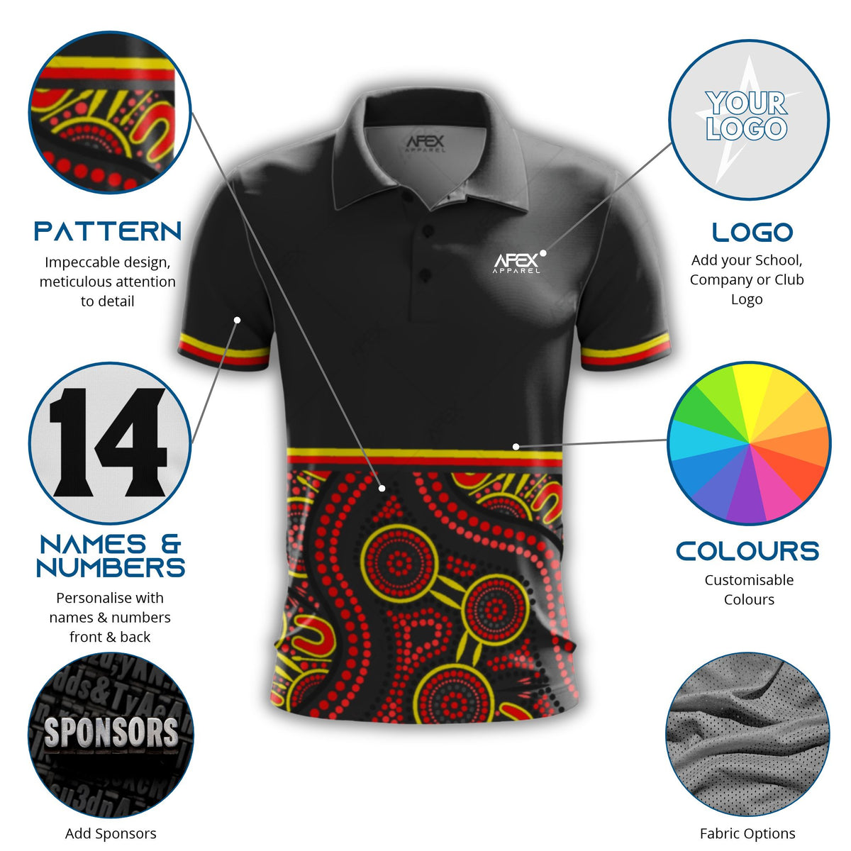 Indigenous 006 - Design Your Own Polo Shirt