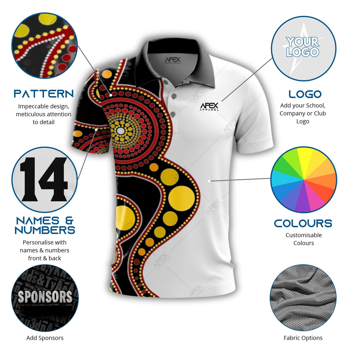 Indigenous 009 - Design Your Own Polo Shirt