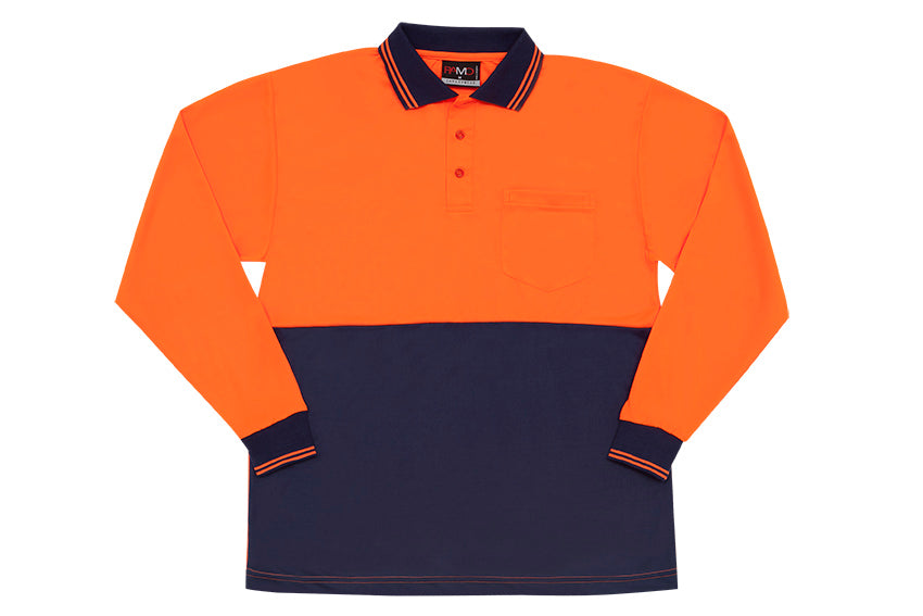 Hi Vis Long Sleeve Polo - PS101L