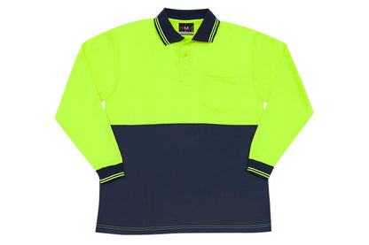 Hi Vis Long Sleeve Polo - PS101L