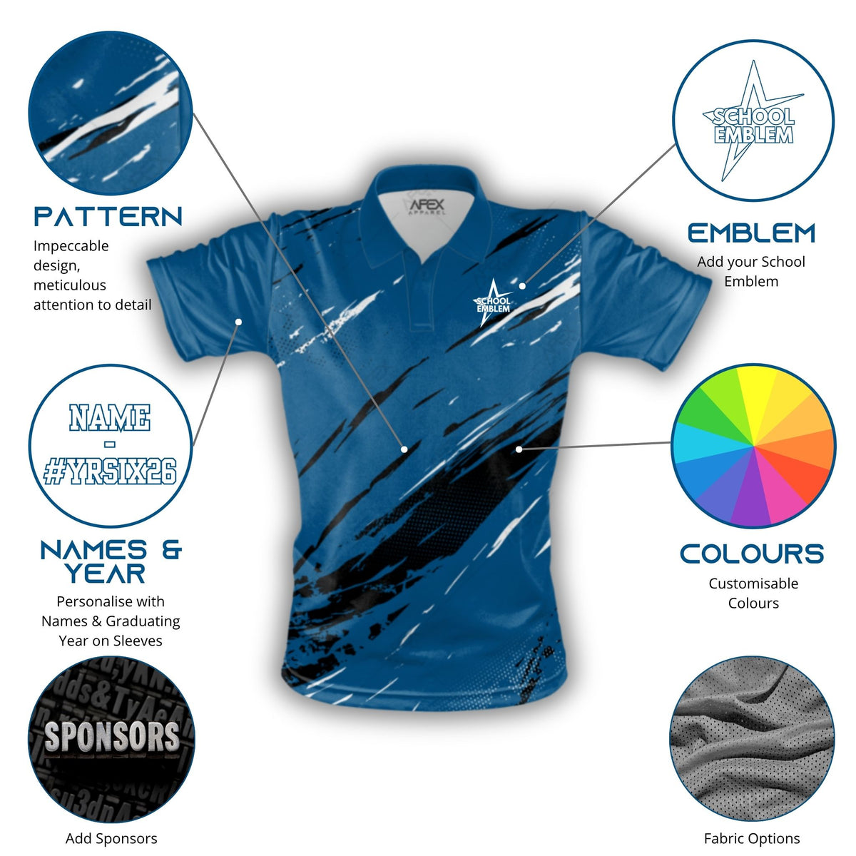 Custom Year 6 Leavers Polo Shirt - 002 - Design Online