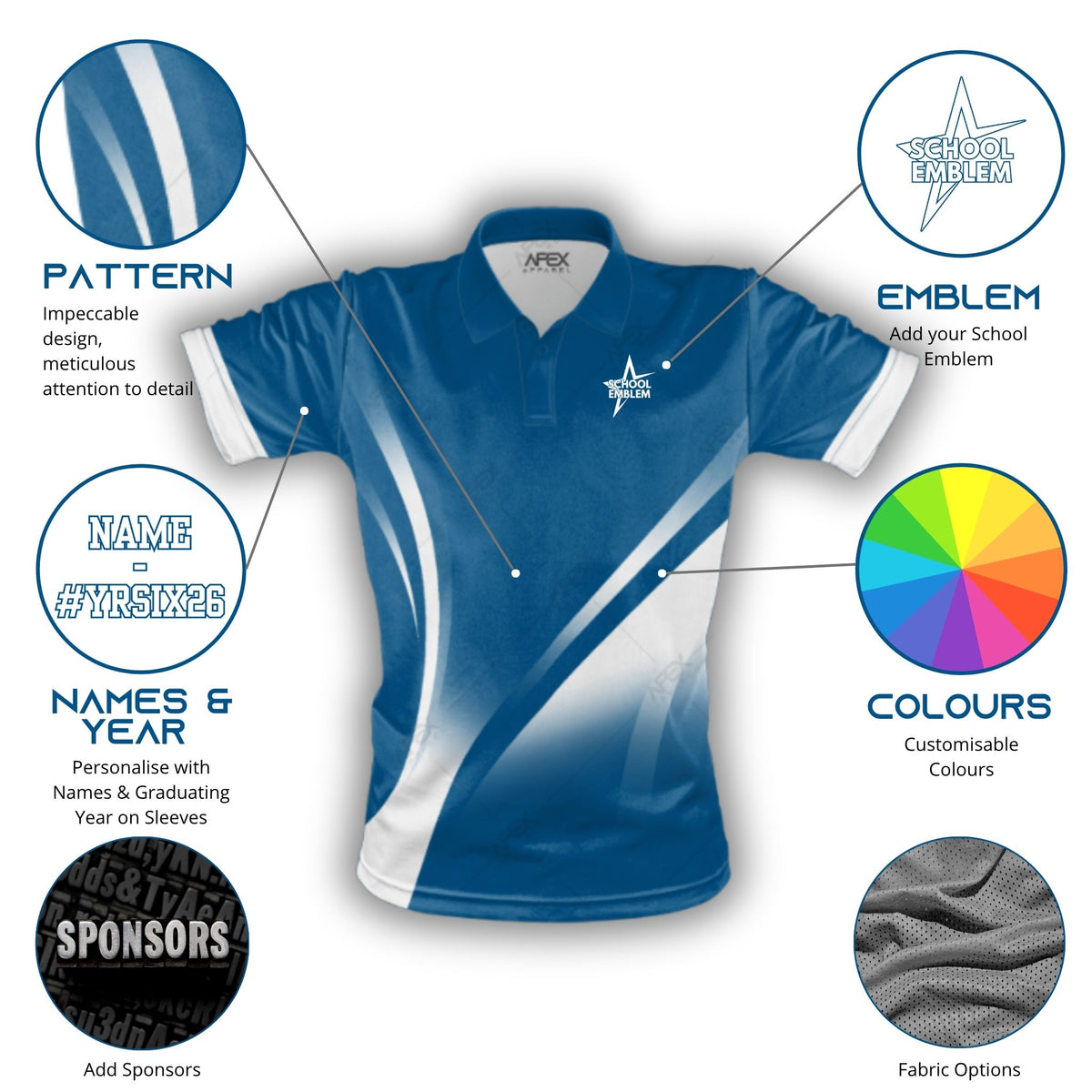 Custom Year 6 Leavers Polo Shirt - 013 - Design Online